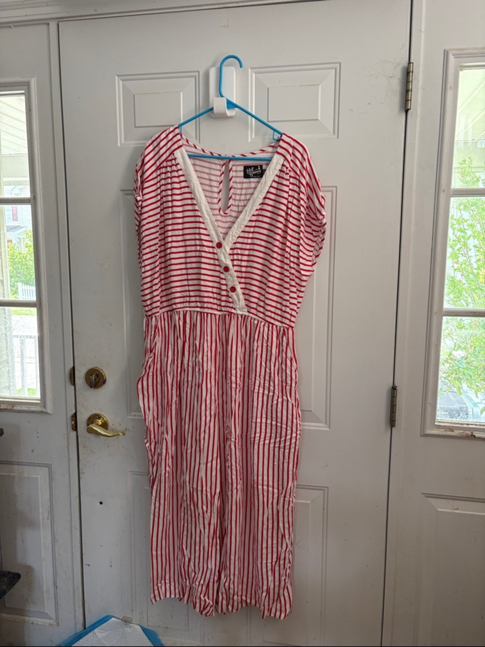 Hell Bunny Red and White Striped Romper sz 3X